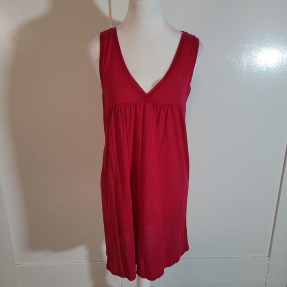 Free People Size S Sleeveless Wide Strap Pink Knee Length Shift Dress Casual - Picture 9 of 9